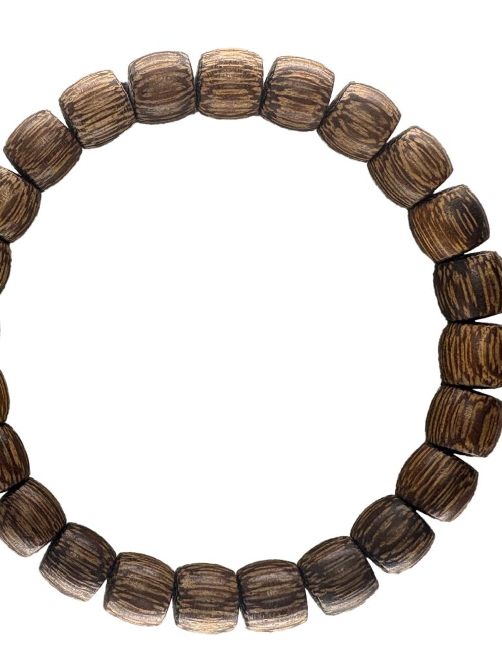 Natural Agarwood/Chen Xiang wood Bracelet 8x8.5mm Apple Cut Drum 9.78g
